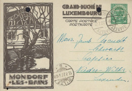Luxembourg - Luxemburg - Carte-Postale  1917  -  Mondorf-les-Bains  - Adressé à Mr. J.P. Arend - Schwartz , Niederwiltz - Postwaardestukken