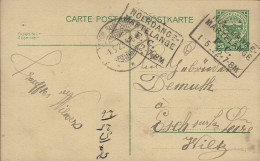 Luxembourg - Luxemburg - Carte-Postale  1922  -  Cachet  Ambulant   Noerdange - Martelange - Cachet Esch-sur Süre - Entiers Postaux