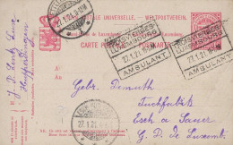 Luxembourg - Luxemburg - Carte-Postale  1921  -  Cachet Ettelbruck - Cachet Esch-sur Süre Cachet Ambulant - Postwaardestukken