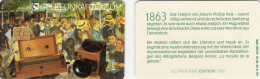 Telefon 1863 TK E05/1992 30.000 Expl.** 20€ Edition 2 Apparat Von Phillip Reis TC History Telefone On Phonecards Germany - Telefone