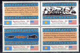 Palau  - Mi-Nr 1/4 Zdr. Ungebraucht / MNH ** (U709) - Palau