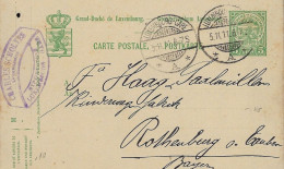 Luxembourg - Luxemburg - Carte-Postale  1911  -  Cachet  Luxembourg-Gare - Stamped Stationery