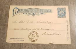BOLIVIA TARJETA POSTAL POST CARD CARTE POSTALE CIRCULED SEND TO BUENOS AIRES - Bolivie
