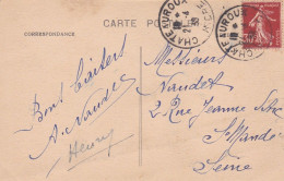1938--cachet Manuel  CHATEAUROUX--39 Sur Type Semeuse  -- CPA  Gargilesse--La Creuse Et Les Plies De L'ancien Pont - Cachets Manuels