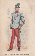 AK Capitaine De Chasseurs A Cheval - Franz. Soldat - Künstlerkarte - Ca. 1910 (66683) - Uniformes