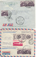 2 Covers, Egypt To NewYork, USA - 1961 - Aéreo