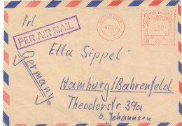 Cover By Air Mail - With Red Meter - Mombasa 9 III 53 To Germany -  - Kenya, Uganda & Tanganyika