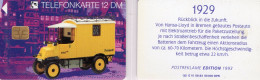 Post-Bus 1929 TK E09/1993 50.000Expl.** 25€ Edition 3 Kraftwagen Mit Elektroantrieb TC History Cars On Phonecard Germany - Automobili