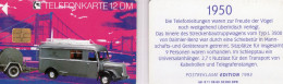 Bauwagen 1950 TK E11/1993 50.000 Expl.** 25€ Edition 3 Kraftwagen Sreckentrupp-Auto TC History Cars On Phonecard Germany - Voitures