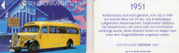 Omnibus 1951 TK E12/1993 50.000 Expl.** 25€ Edition 3 Kraftomnibus Mit Haubenmotor TC History Cars On Phonecard Germany - Coches