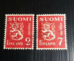 Finlande 1936 Lion - Book Print  & 1945 -1948 Lion Modèle: Hammarsten-Jansson - Used Stamps