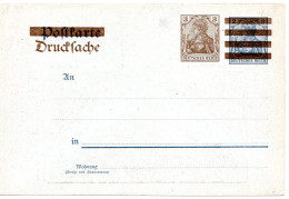 61375 - Deutsches Reich - 1911 - 3Pfg/2Pfg Germania PGADrucksKte, M Wz, Rs Zudruck, Ungebraucht - Cartoline