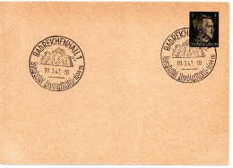 61376 - Deutsches Reich - 1942 - 1Pfg Hitler PGAKte BAD REICHENHALL - BERGHOTEL PREDIGTSTUHL - Private Postal Stationery