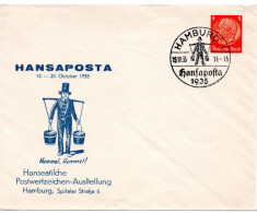 61377 - Deutsches Reich - 1935 - 8Pfg Hindenburg PGAUmschlag "Hansaposta" SoStpl HAMBURG - HANSAPOSTA - Entiers Postaux Privés