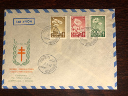 FINLAND FDC 1949 YEAR TUBERCULOSIS TBC HEALTH MEDICINE - Lettres & Documents