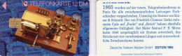 Telegrafkonferenz 1865 TK E15/1994 30000Expl.** 30€ Edition 4 Telegraph Farbschreiber History Telegraf Phonecard Germany - E-Series : Edizione Della D. Postreklame