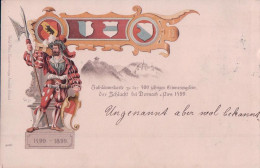 Jubiläumkarte Zu Der 400 Jährigen Erinnerungsfeier Der Sclacht Bei Dornach, Armoiries, Litho 1499 -1899 (30.7.1899) - Dornach