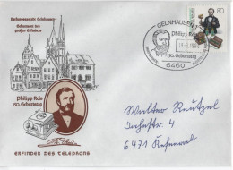 Germany Deutschland 1984 FDC Philipp Reis, Telephone Phone Telefon, Canceled In Gelnhausen - 1981-1990