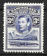 SOUTH AFRICA...." BECHUANALAND.."...KING GEORGE VI..(1936-52.)...." 1938.."....3d.....SG22.....MH..... - 1885-1964 Bechuanaland Protectorate