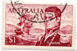 AUSTRALIA - 1963 - Navigatori Famosi - Su Frammento - Usato - Oblitérés