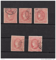 LOTE 1809  ///  ESPAÑA EDIFIL Nº 64    5 SELLOS CON VARIOS FECHADORES - Used Stamps