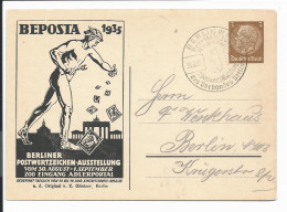 DR PP 122 C 12-03 -  3 Pf  Hindenburg Med.Beposta 1935 M. SST  Bedarfsverwendet - Private Postal Stationery