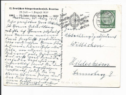 DR PP 127 C 30-02 -  6 Pf  Hindenburg Med. Breslau, 12. Sängerbundfest M. Werbestempel 1938 Bedarfsverwendet - Private Postwaardestukken