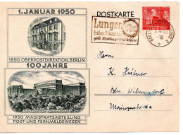 61398 - Berlin - 1950 - 8Pfg Bauten GAOrtsSoKte "100 Jahre OPD Berlin" BERLIN - LUNGEN TBC ... - Covers & Documents