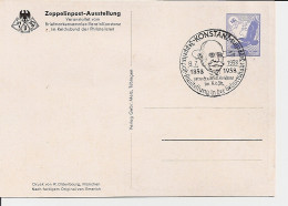 DR PP 147 C 1 -  15 Pf Luftpost Zeppelin-Ausstellung M. Bl. Sonderstempel - Entiers Postaux Privés