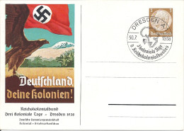 DR PP 122 C 68 - 3 Pf Hindenburg Med. Deutschland Deine Kolonien M. Bl. Sonderstempel - Privat-Ganzsachen