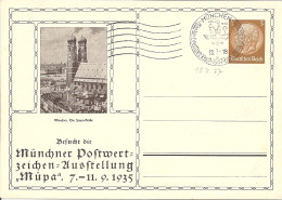 DR PP 122 C 14-02 - 3 Pf Hindenburg Med. MüPa M. Bl. Sonderstempel - Interi Postali Privati