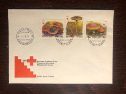 FINLAND FDC 1978 YEAR  RED CROSS MUSHROOMS HEALTH MEDICINE - Lettres & Documents