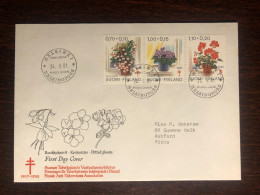 FINLAND FDC 1981 YEAR  TUBERCULOSIS TBC MEDICINAL PLANTS HERBS HEALTH MEDICINE - Covers & Documents