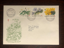 FINLAND FDC 1983 YEAR  TUBERCULOSIS TBC MEDICINAL PLANTS FLOWERS HEALTH MEDICINE - Covers & Documents