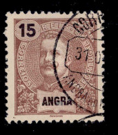 ! ! Angra - 1897 D. Carlos 15 R - Af. 16 - Used (ca 026) - Angra