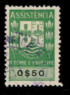 ! ! St. Thomas - 1948 Postal Tax $50 - Af. IP17 - Used (ca 031) - St. Thomas & Prince