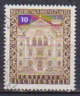 LIECHTENSTEIN 1976  SERVIZIO  PALAZZO DEL GOVERNO A VADUZ  UNIF. 57  USATO VF - Dienstmarken