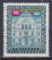 LIECHTENSTEIN 1976  SERVIZIO  PALAZZO DEL GOVERNO A VADUZ  UNIF.61  USATO VF - Dienstzegels