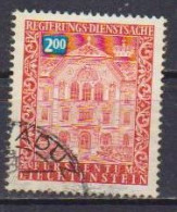 LIECHTENSTEIN 1976  SERVIZIO  PALAZZO DEL GOVERNO A VADUZ  UNIF.68  USATO VF - Dienstzegels