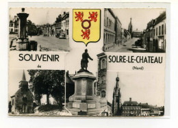 SOLRE-LE-CHATEAU  Souvenir De....   Multivues Blason.  Edit Cim  Postée 1959  - Solre Le Chateau
