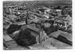 Saint Pol Sur Mer.  Eglise St Benoit.  En Avion Au Dessus De... Cliché Lapie. Edit Au J. TOP   1020 .      N°2 - Saint Pol Sur Mer