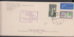 AIRMAILS - NEW ZEALAND - 1940- AUCKLAND TO SYDNEY FIRST FLIGHT COVER  - Poste Aérienne