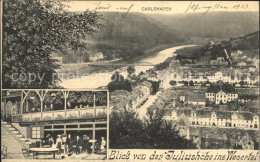 42185383 Carlshafen Blick Von Der Juliushoehe Ins Wesertal Restaurant Bad Karlsh - Bad Karlshafen