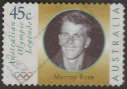 AUSTRALIA - DIE-CUT-USED 1998 45c Olympic Games Gold Medal Winners - Murray Rose - Face - Gebraucht