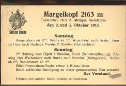 11853163 Kreuzlingen TG Sektion Bodan Sektionstour Margelkopf Einladung Kreuzlin - Altri & Non Classificati