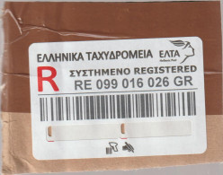 Greece Registered Label From Hellenic Post - Used - Abarten Und Kuriositäten