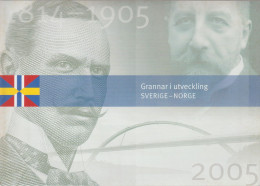 Norway-Sweden Maximum Card Mi 1534-1535 Centenary Dissolution Of Union With Sweden - Christian Michelsen - King Haakon - Collections