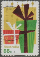 AUSTRALIA - DIE-CUT-USED 2012 55c Christmas - Gift Box - Embellished - Used Stamps