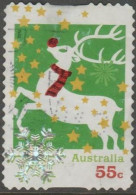 AUSTRALIA - DIE-CUT-USED 2012 55c Christmas - Reindeer - Embellished - Used Stamps