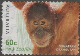 AUSTRALIA - DIE-CUT-USED 2012 60c Australian Zoo's - Perth W.A. - Orangutan - Used Stamps